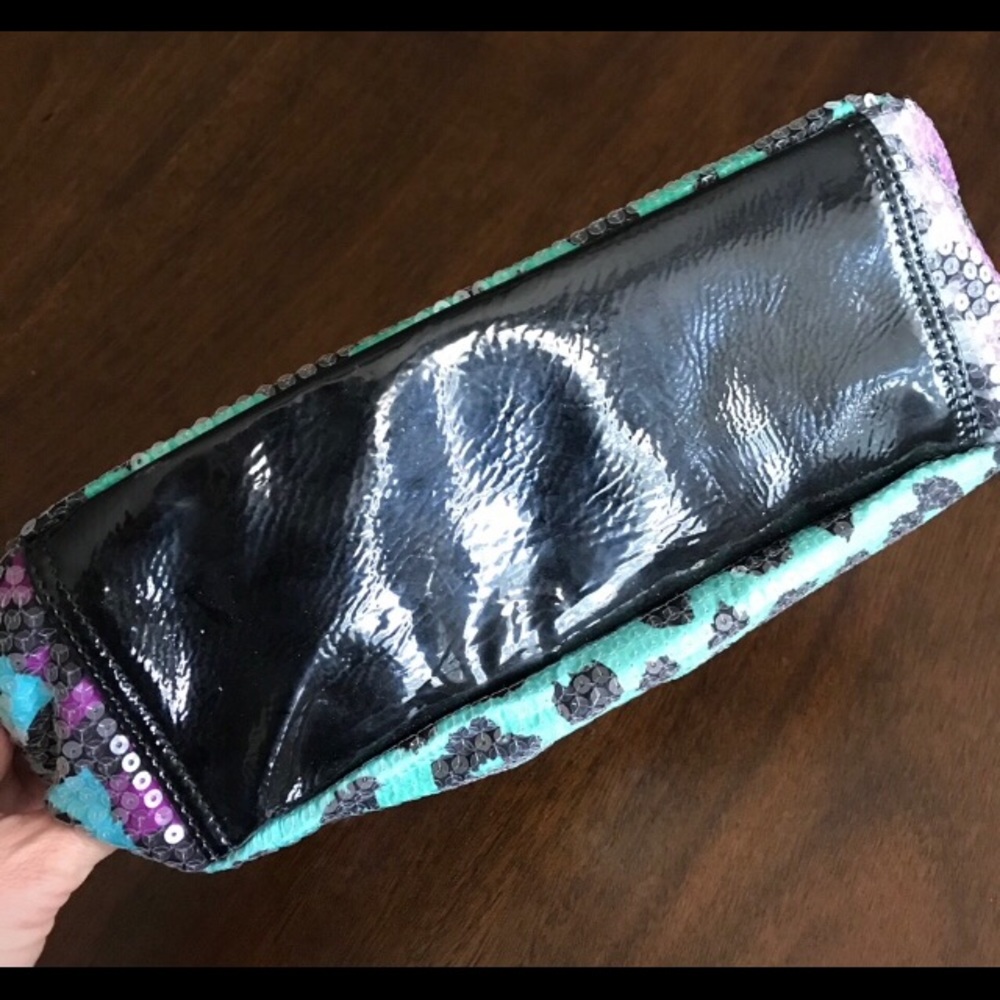 Betsey Johnson Sequin Leopard Print Flap Bag - Picture 7 of 8